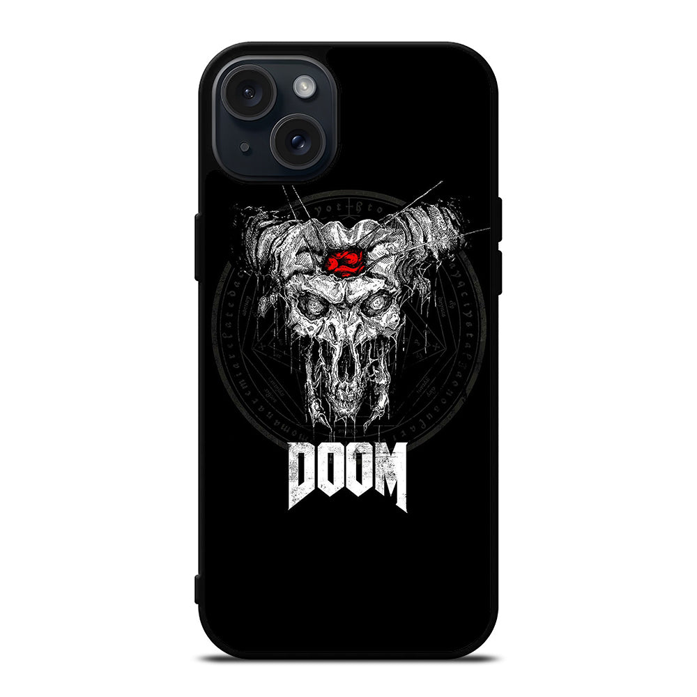 DOOM ETERNAL GAMES LOGO BLACK iPhone 15 Plus Case Cover