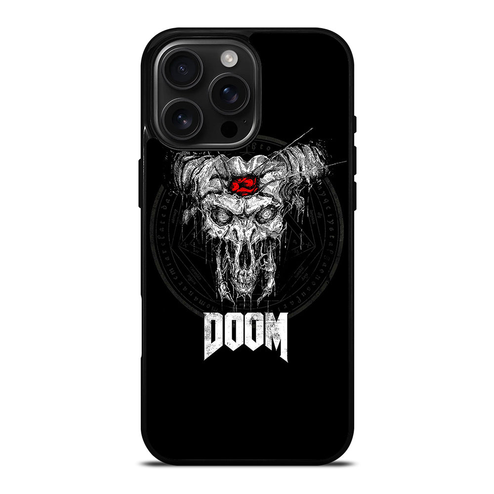 DOOM ETERNAL GAMES LOGO BLACK iPhone 16 Pro Max Case Cover