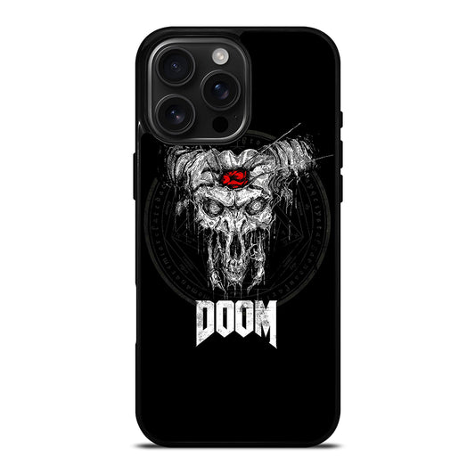 DOOM ETERNAL GAMES LOGO BLACK iPhone 16 Pro Max Case Cover