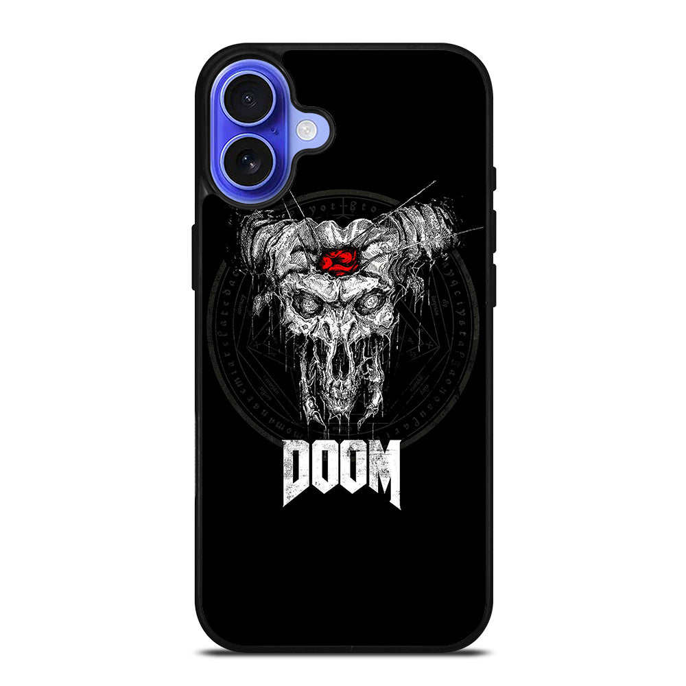 DOOM ETERNAL GAMES LOGO BLACK iPhone 16 Case Cover