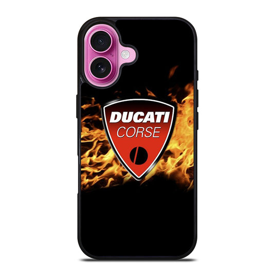DUCATI FLAME LOGO iPhone 16 Plus Case Cover