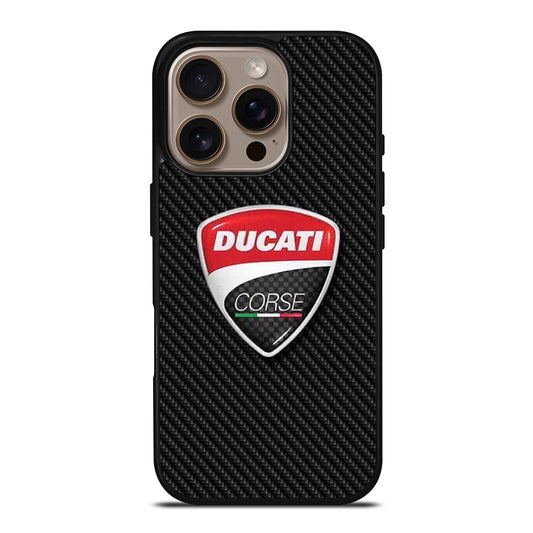 DUCATI LOGO CARBON iPhone 16 Pro Case Cover