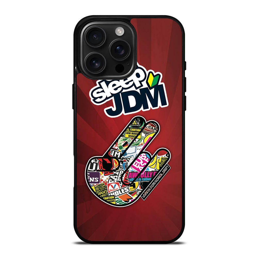 EAT SLEEP JDM LOGO iPhone 16 Pro Max Case Cover