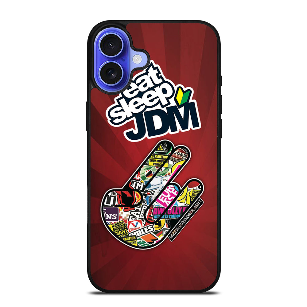 EAT SLEEP JDM LOGO iPhone 16 Case Cover