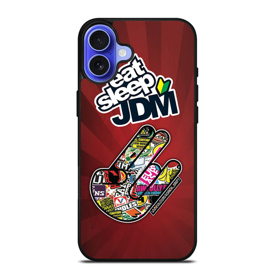 EAT SLEEP JDM LOGO iPhone 16 Case Cover