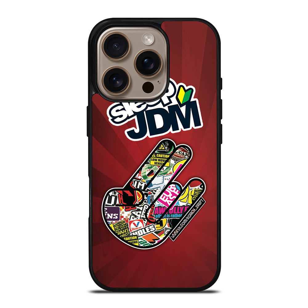 EAT SLEEP JDM LOGO iPhone 16 Pro Case Cover