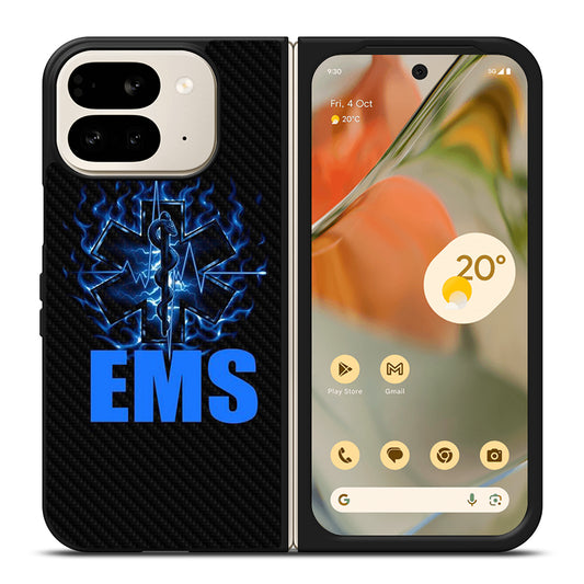 EMT EMS MEDICAL CARBON LOGO 2 Google Pixel 9 Pro Fold Case Cover