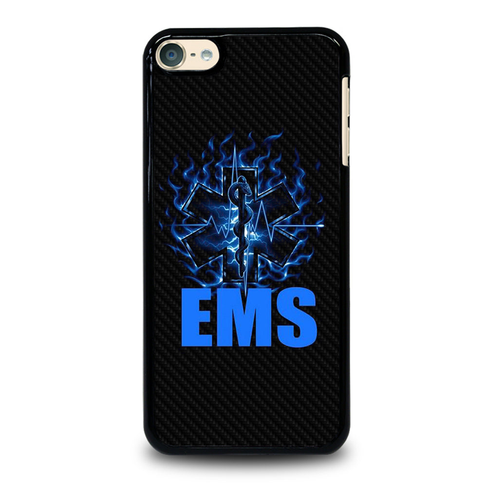 EMT EMS MEDICAL CARBON LOGO 2 iPod Touch 6 Case Cover