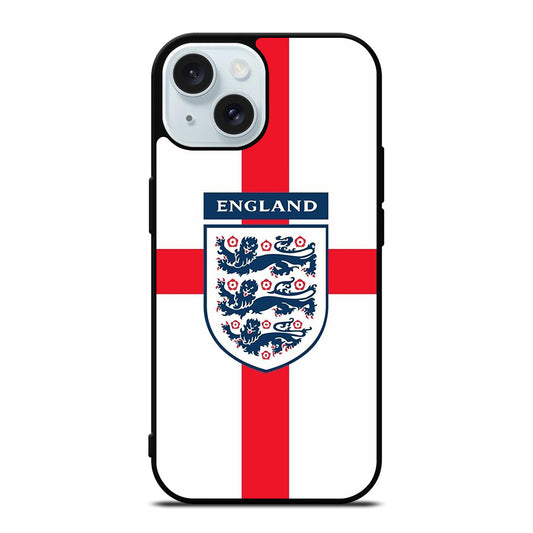 ENGLAND FOOTBALL THREE LIONS LOGO iPhone 15 Case Cover