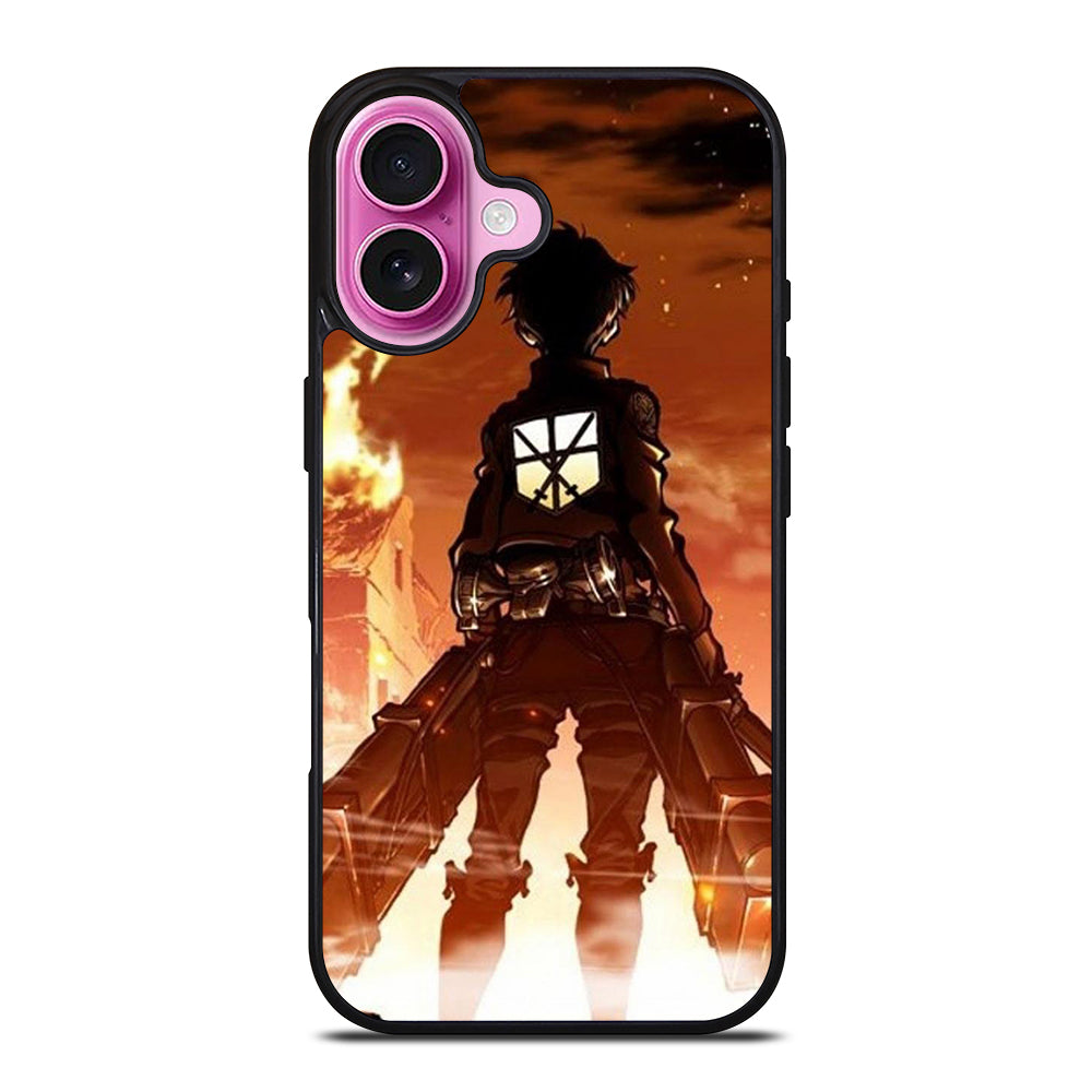 EREN YEAGER ATTACK ON TITAN ANIME SERIES iPhone 16 Plus Case Cover
