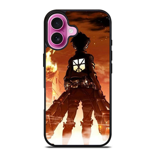 EREN YEAGER ATTACK ON TITAN ANIME SERIES iPhone 16 Plus Case Cover