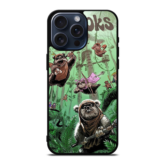 EWOK STAR WARS CARTOON iPhone 15 Pro Max Case Cover