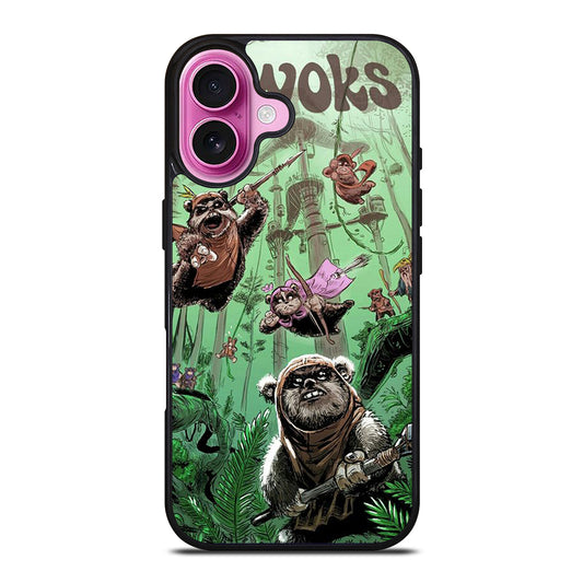 EWOK STAR WARS CARTOON iPhone 16 Plus Case Cover