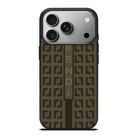 FENDI ROMA BROWN PATTERN 2 iPhone 17 Pro Case Cover
