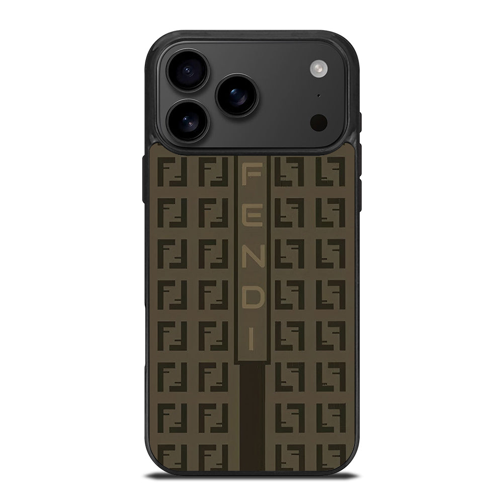 FENDI ROMA BROWN PATTERN 2 iPhone 17 Pro Max Case Cover