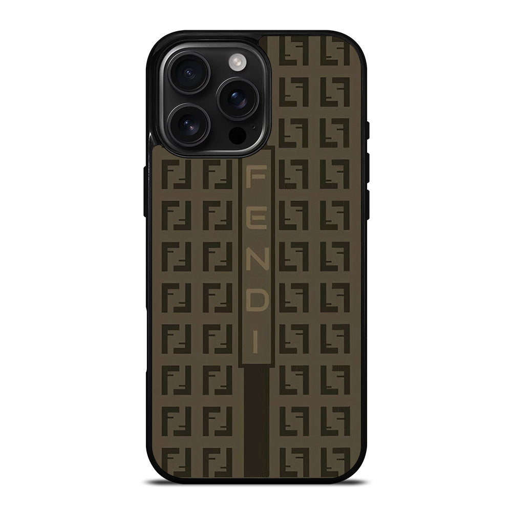 FENDI ROMA BROWN PATTERN 2 iPhone 16 Pro Max Case Cover