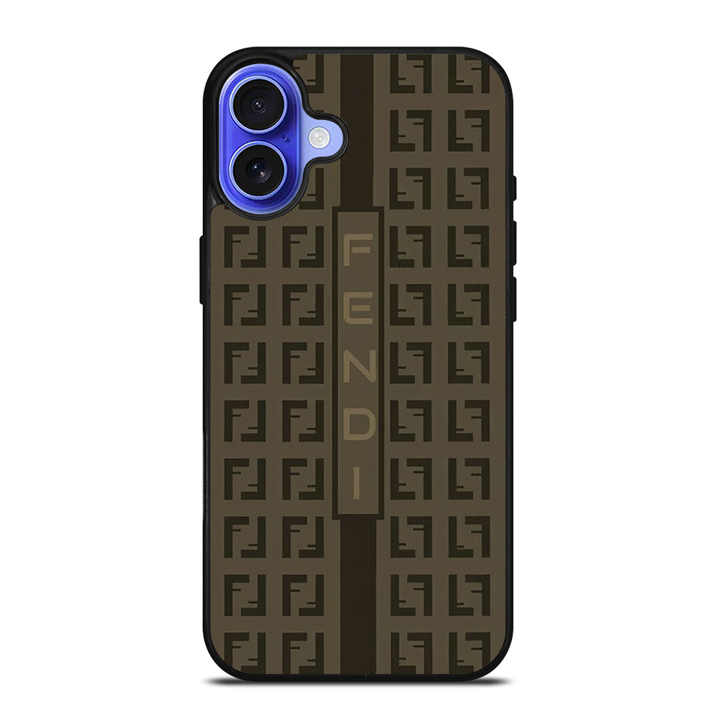 FENDI ROMA BROWN PATTERN 2 iPhone 16 Case Cover