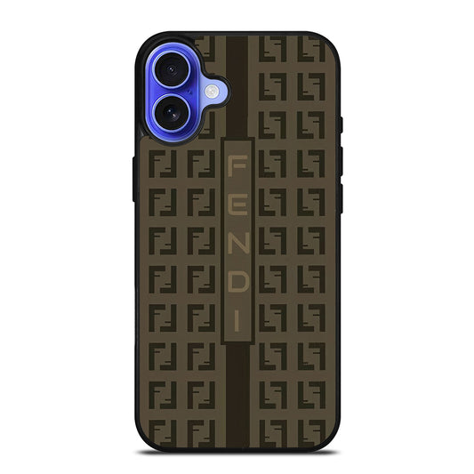 FENDI ROMA BROWN PATTERN 2 iPhone 16 Case Cover