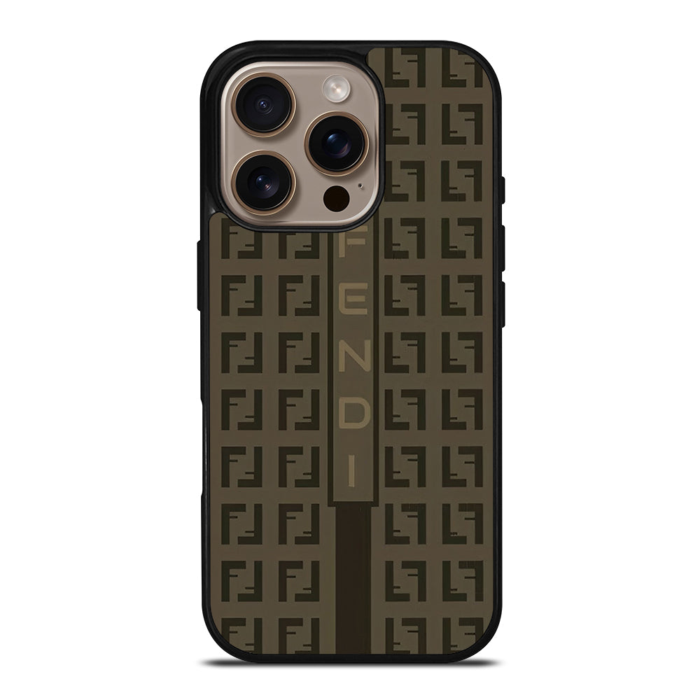 FENDI ROMA BROWN PATTERN 2 iPhone 16 Pro Case Cover