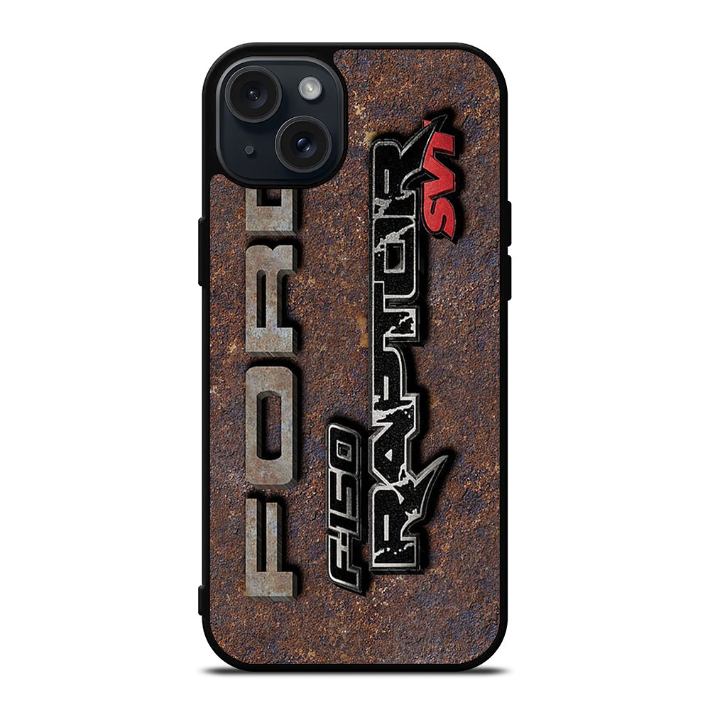 FORD RAPTORS LOGO METAL iPhone 15 Plus Case Cover