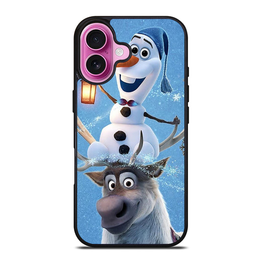 FROZEN OLAF AND SVEN CARTOON iPhone 16 Plus Case Cover