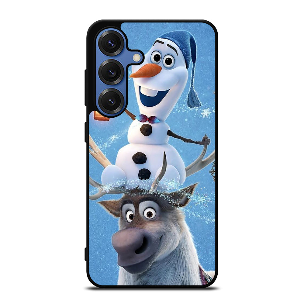 FROZEN OLAF AND SVEN CARTOON Samsung Galaxy S25 Case Cover