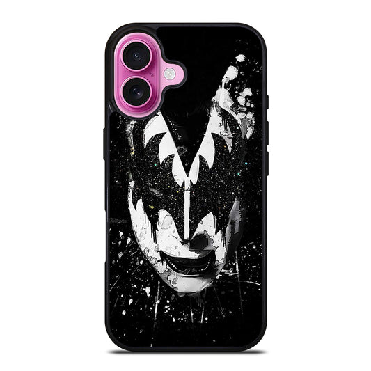 GENE SIMMONS FACE ART KISS BAND iPhone 16 Plus Case Cover