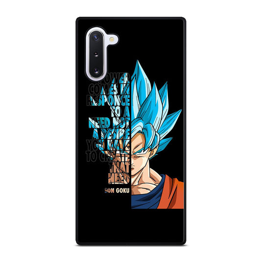 GOKU DRAGON BALL QUOTE Samsung Galaxy Note 10 Case Cover