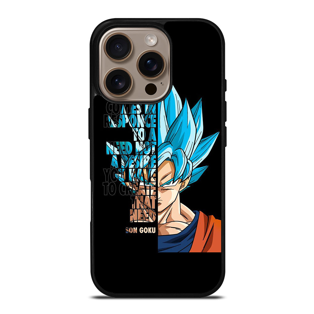 GOKU DRAGON BALL QUOTE iPhone 16 Pro Case Cover