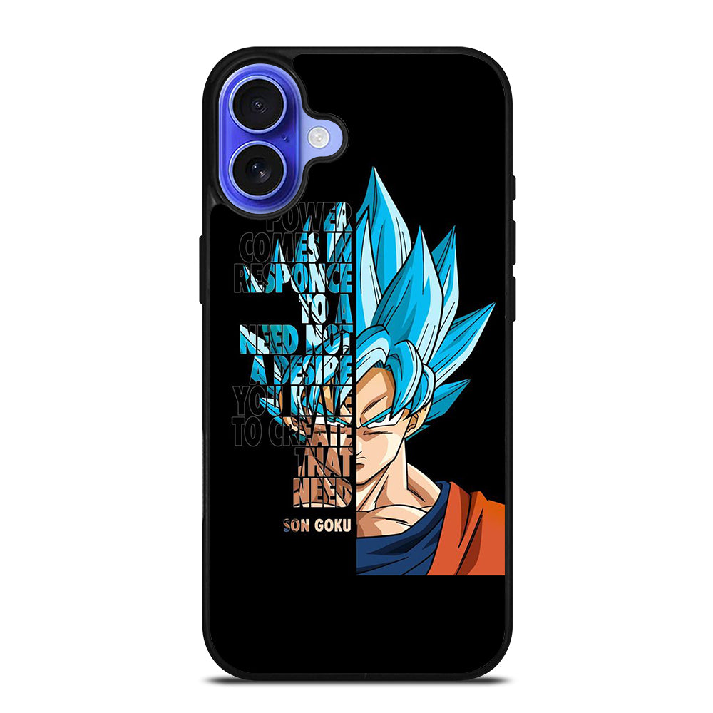 GOKU DRAGON BALL QUOTE iPhone 16 Case Cover
