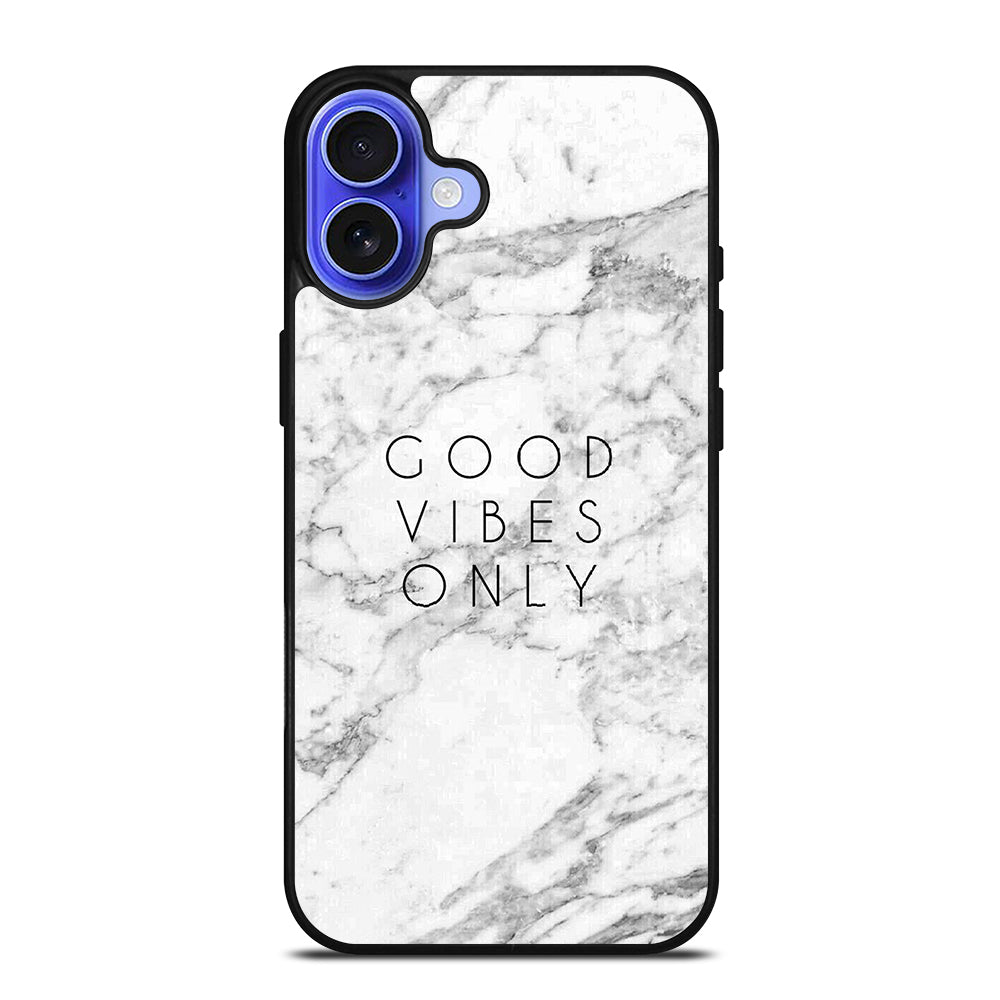 GOOD VIBES ONLY MARBLE 1 iPhone 16 Case Cover
