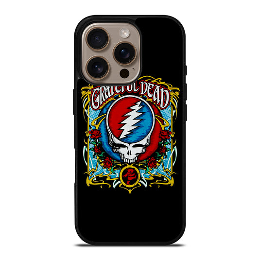 GRATEFUL DEAD BAND ROSE LOGO iPhone 16 Pro Case Cover