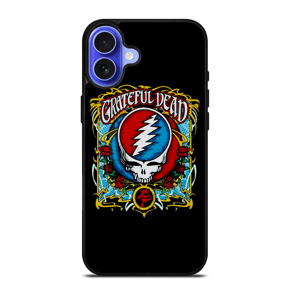GRATEFUL DEAD BAND ROSE LOGO iPhone 16 Case Cover