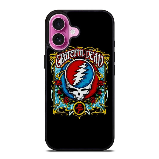 GRATEFUL DEAD BAND ROSE LOGO iPhone 16 Plus Case Cover