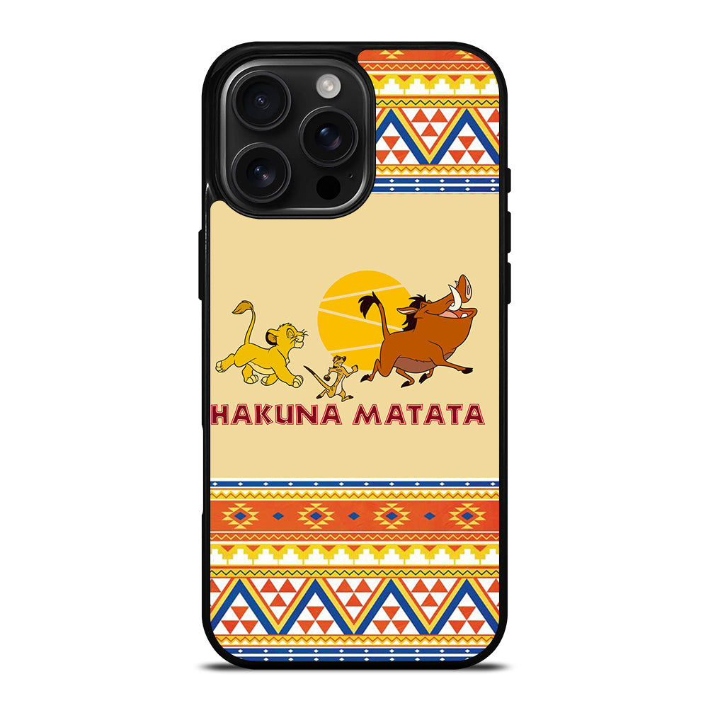 HAKUNA MATATA LION KING AZTEC 4 iPhone 16 Pro Max Case Cover