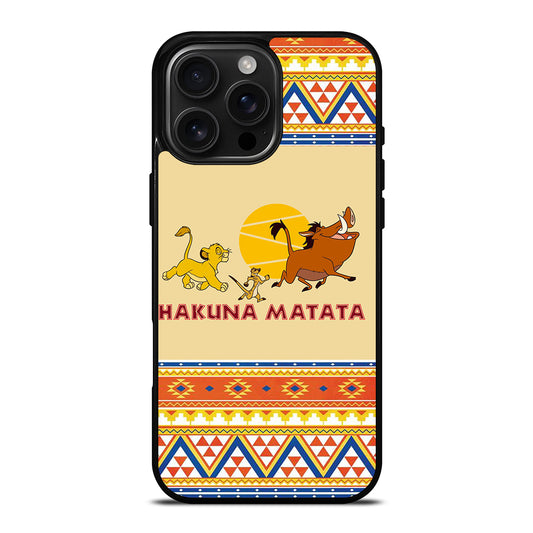 HAKUNA MATATA LION KING AZTEC 4 iPhone 16 Pro Max Case Cover