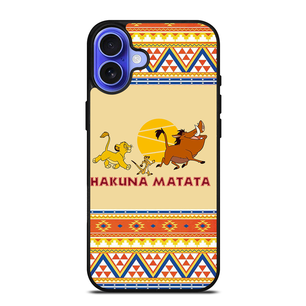HAKUNA MATATA LION KING AZTEC 4 iPhone 16 Case Cover