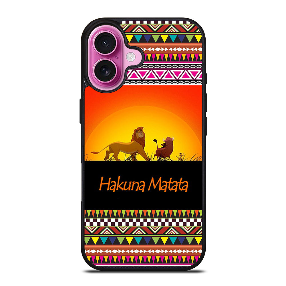 HAKUNA MATATA LION KING AZTEC 5 iPhone 16 Plus Case Cover
