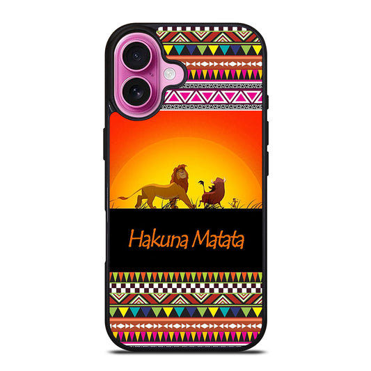 HAKUNA MATATA LION KING AZTEC 5 iPhone 16 Plus Case Cover
