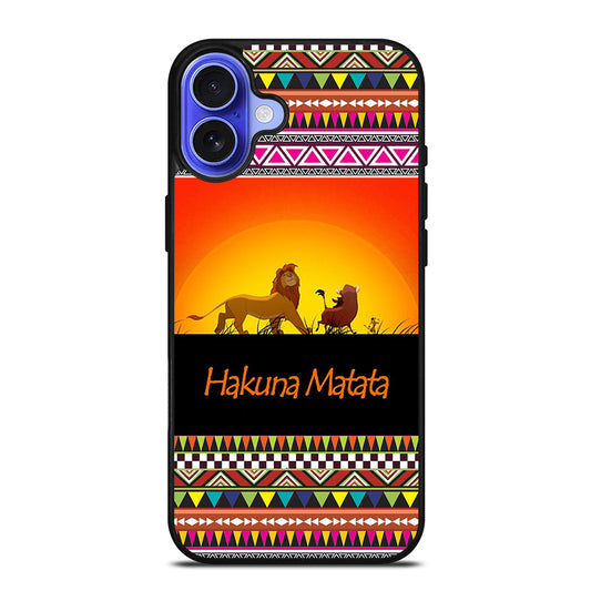 HAKUNA MATATA LION KING AZTEC 5 iPhone 16 Case Cover