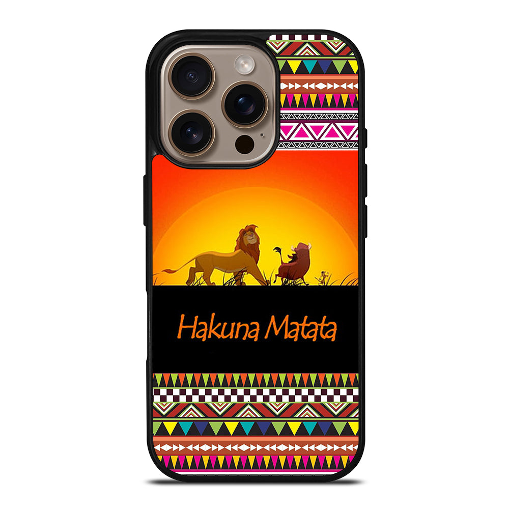 HAKUNA MATATA LION KING AZTEC 5 iPhone 16 Pro Case Cover