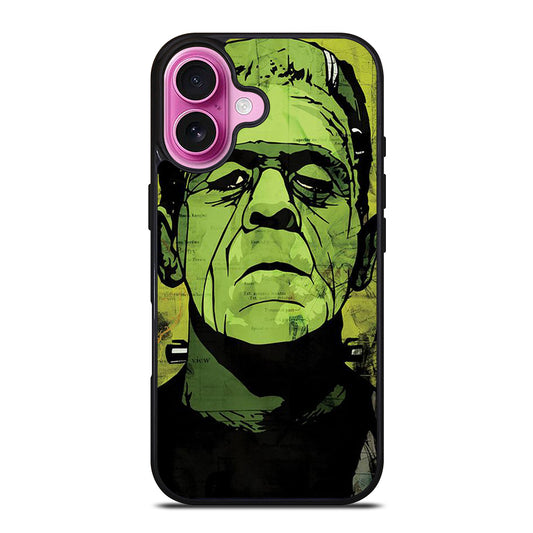 HALLOWEEN FRANKENSTEIN ART FACE iPhone 16 Plus Case Cover