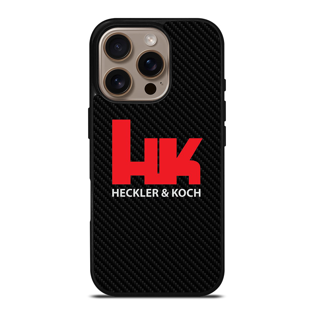 HECKLER AND KOCH LOGO CARBON iPhone 16 Pro Case Cover