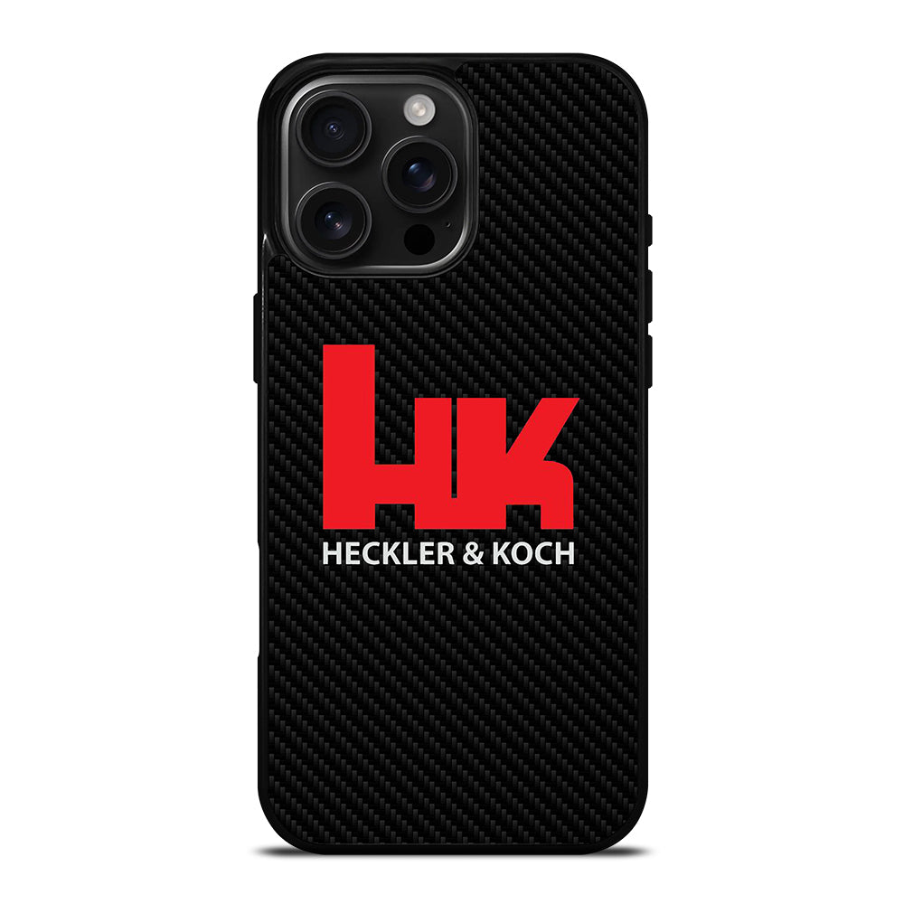 HECKLER AND KOCH LOGO CARBON iPhone 16 Pro Max Case Cover