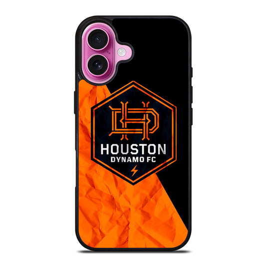 HOUSTON DYNAMO FC SOCCER MLS LOGO 3 iPhone 16 Plus Case Cover