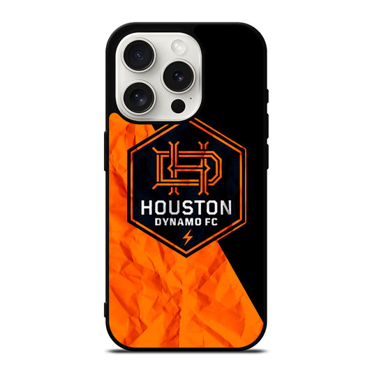 HOUSTON DYNAMO FC SOCCER MLS LOGO 3 iPhone 15 Pro Case Cover