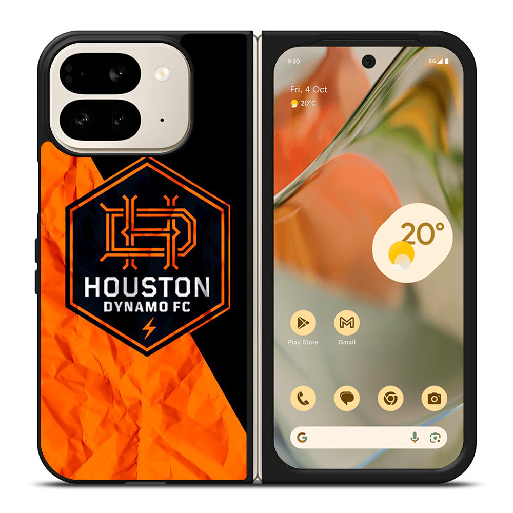 HOUSTON DYNAMO FC SOCCER MLS LOGO 3 Google Pixel 9 Pro Fold Case Cover