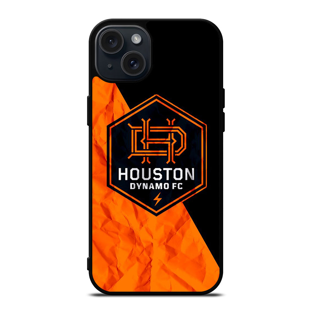 HOUSTON DYNAMO FC SOCCER MLS LOGO 3 iPhone 15 Plus Case Cover