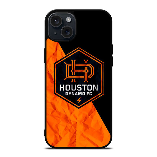 HOUSTON DYNAMO FC SOCCER MLS LOGO 3 iPhone 15 Plus Case Cover