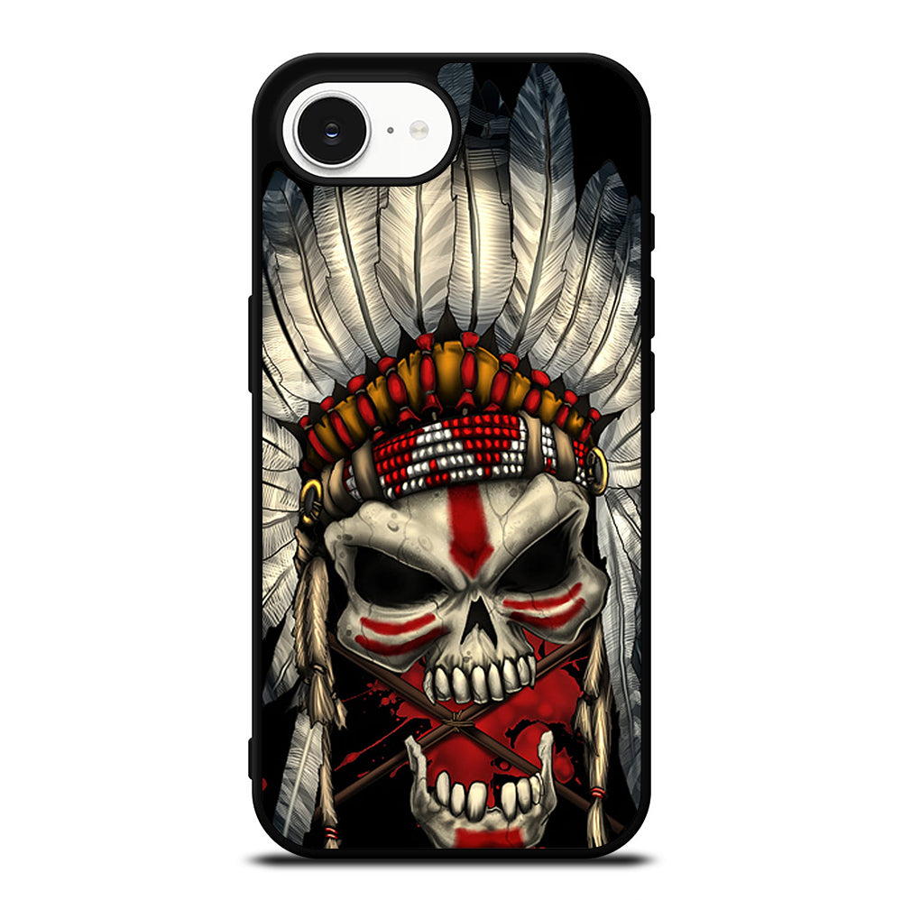 INDIAN FEATHER SKULL ART 1 iPhone 16e Case Cover